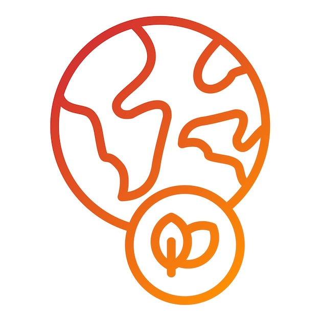 Diseño vectorial del estilo del icono del Día de la Tierra