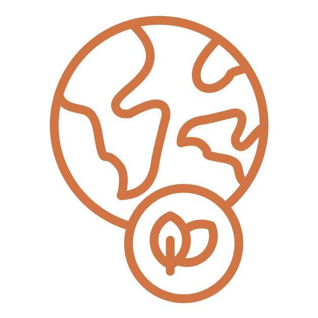 Diseño vectorial del estilo del icono del Día de la Tierra