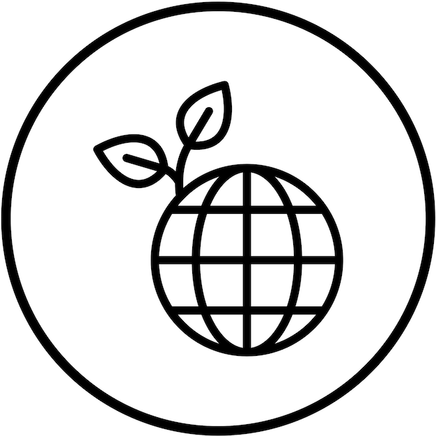 Diseño vectorial del estilo del icono del Día de la Tierra