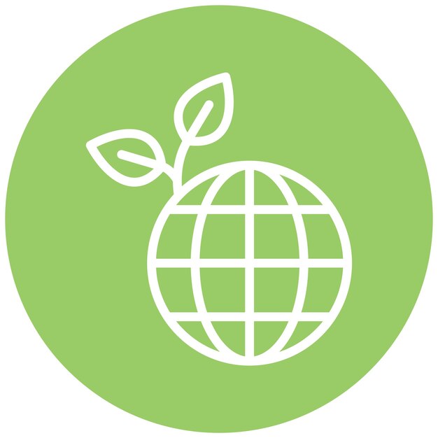 Diseño vectorial del estilo del icono del Día de la Tierra