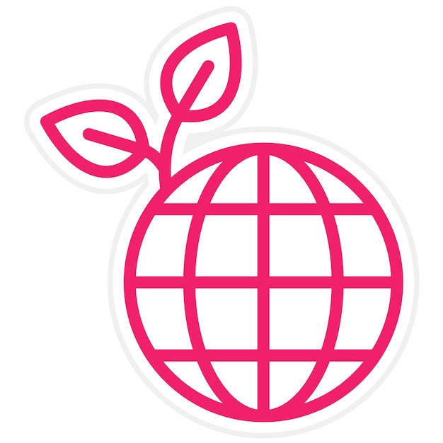 Diseño vectorial del estilo del icono del Día de la Tierra