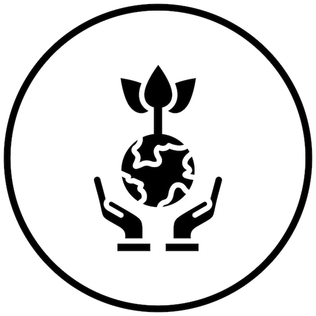 Diseño vectorial del estilo del icono del Día de la Tierra