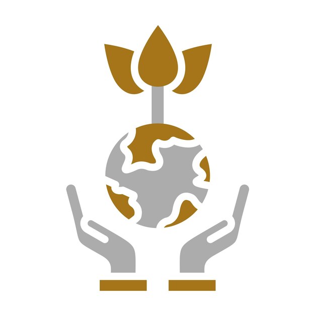 Diseño vectorial del estilo del icono del Día de la Tierra