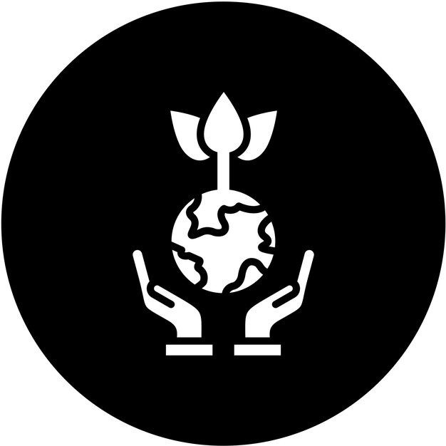 Diseño vectorial del estilo del icono del Día de la Tierra