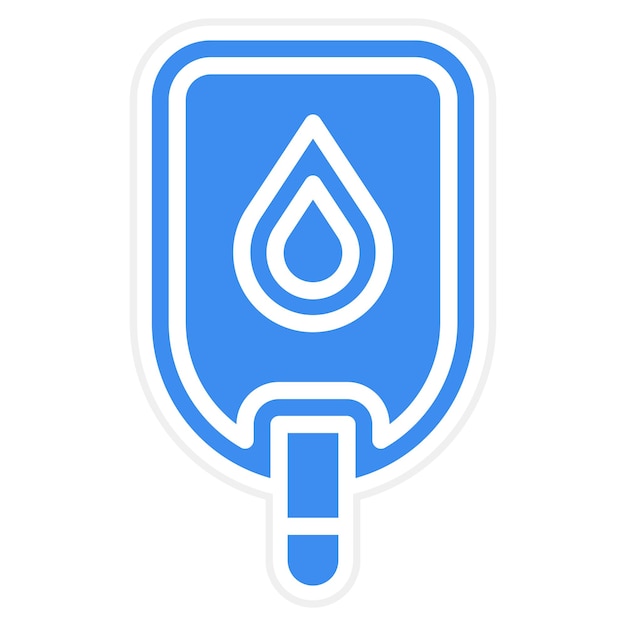 Diseño vectorial del estilo del icono de la diabetes