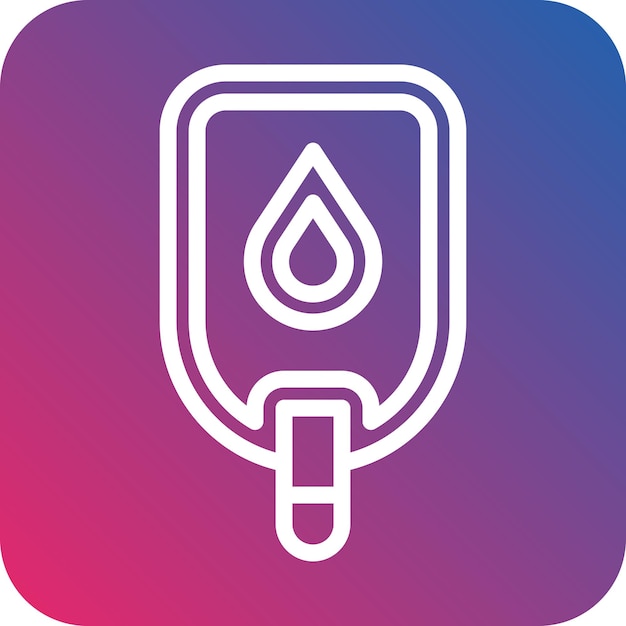 Diseño vectorial del estilo del icono de la diabetes