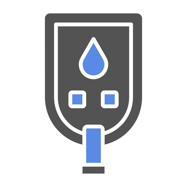 Diseño vectorial del estilo del icono de la diabetes