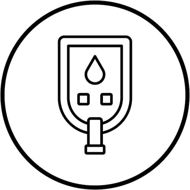 Diseño vectorial del estilo del icono de la diabetes