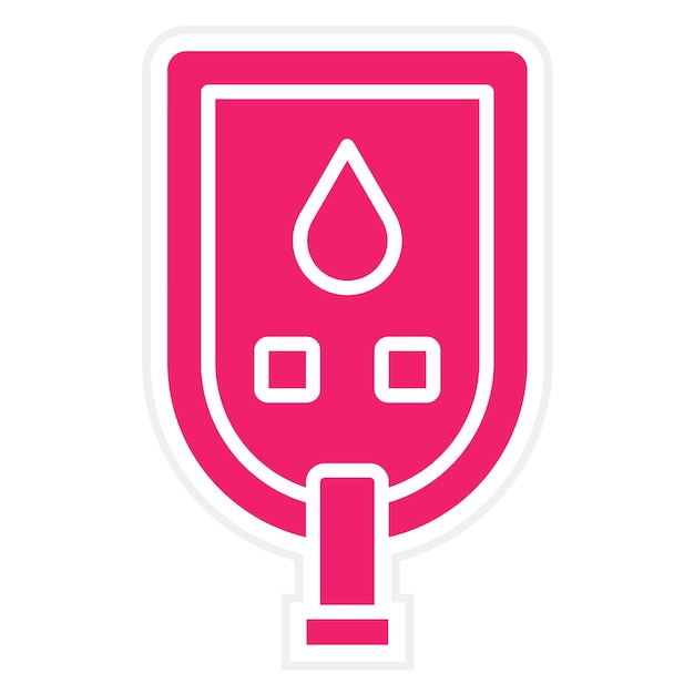 Diseño vectorial del estilo del icono de la diabetes