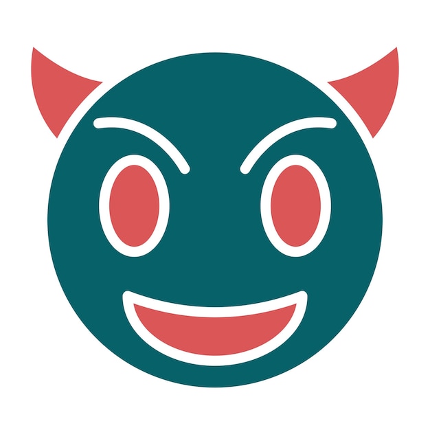 Diseño vectorial Estilo del icono del diablo