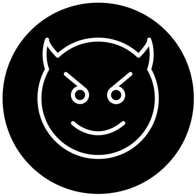 Diseño vectorial Estilo del icono del diablo