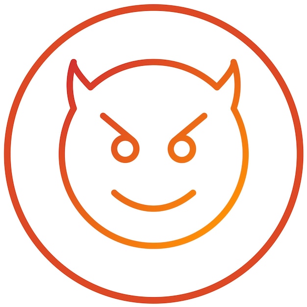 Diseño vectorial Estilo del icono del diablo