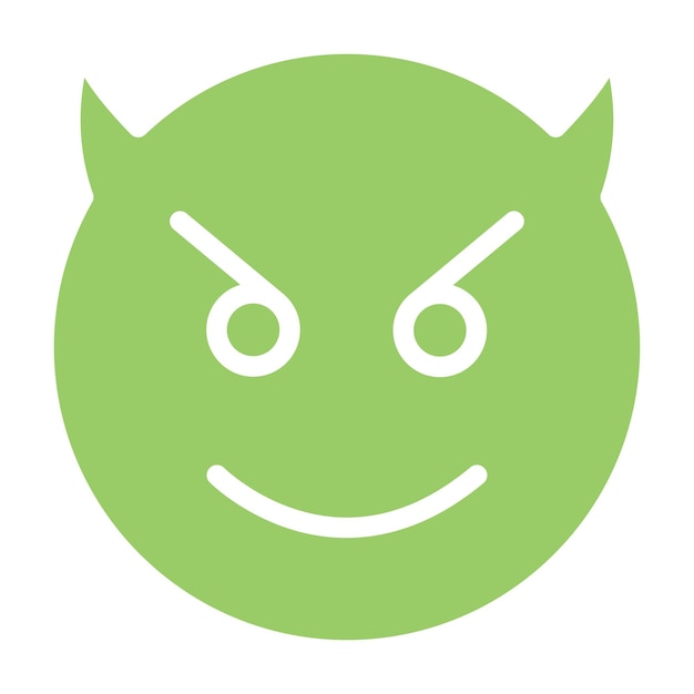 Diseño vectorial Estilo del icono del diablo