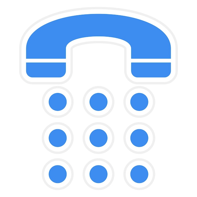 Diseño vectorial Estilo del icono del dial del teléfono