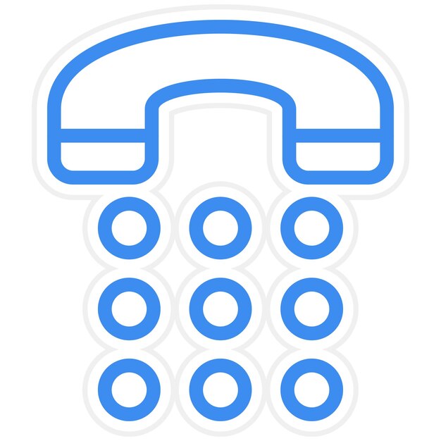Diseño vectorial Estilo del icono del dial del teléfono