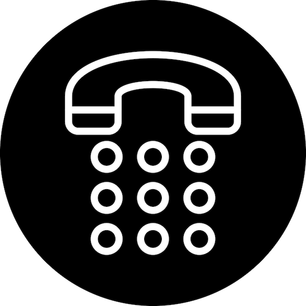 Diseño vectorial Estilo del icono del dial del teléfono