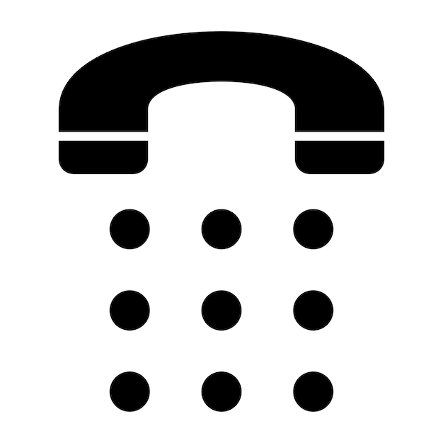 Diseño vectorial Estilo del icono del dial del teléfono