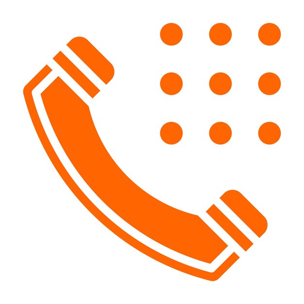 Diseño vectorial Estilo del icono del dial del teléfono