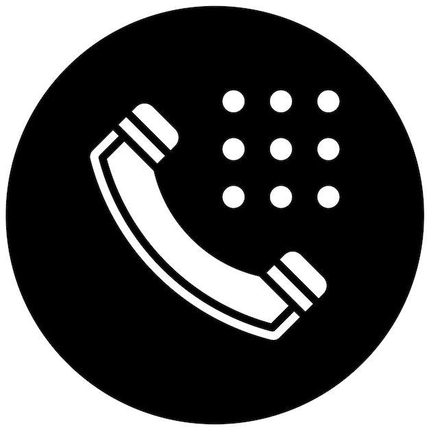 Diseño vectorial Estilo del icono del dial del teléfono