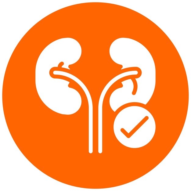 Diseño vectorial del estilo del icono de la diálisis renal