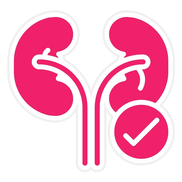 Diseño vectorial del estilo del icono de la diálisis renal
