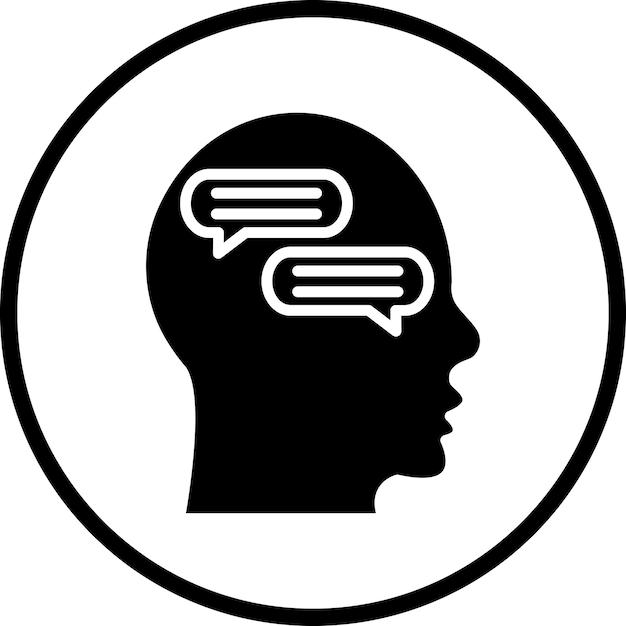Diseño vectorial Estilo de icono de diálogo interno