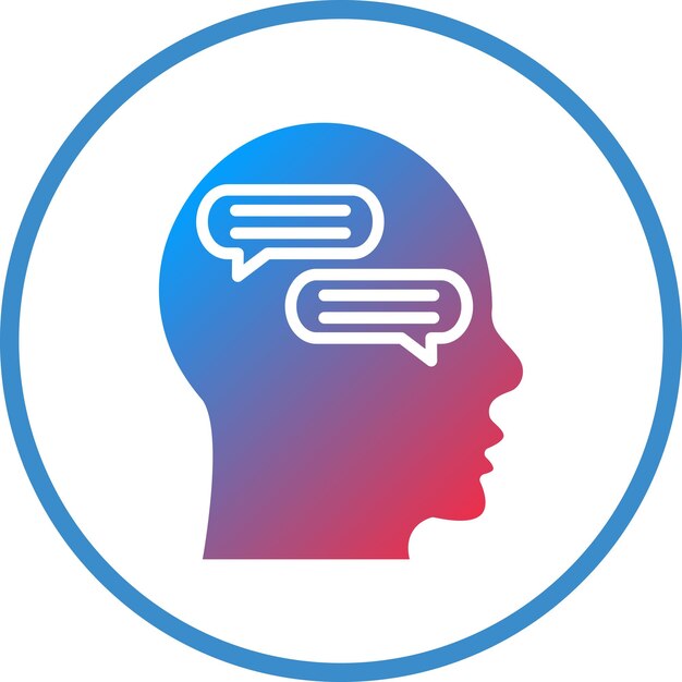 Diseño vectorial Estilo de icono de diálogo interno