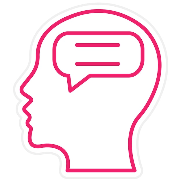 Diseño vectorial Estilo de icono de diálogo interno