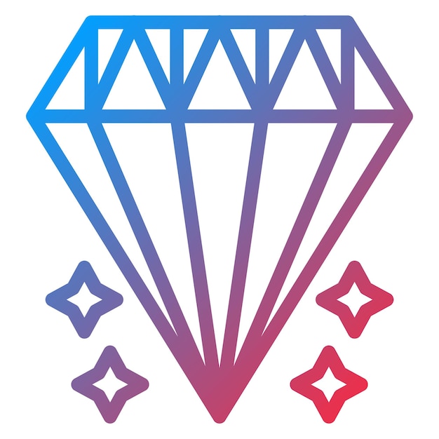 Vector diseño vectorial de estilo de icono de diamante