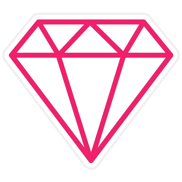 Diseño vectorial de estilo de icono de diamante