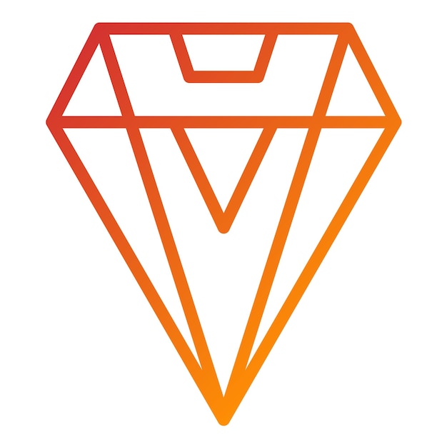 Diseño vectorial de estilo de icono de diamante
