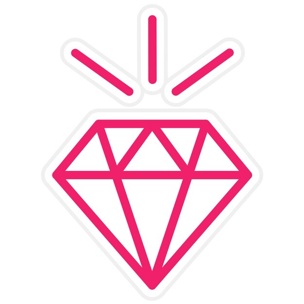 Diseño vectorial de estilo de icono de diamante