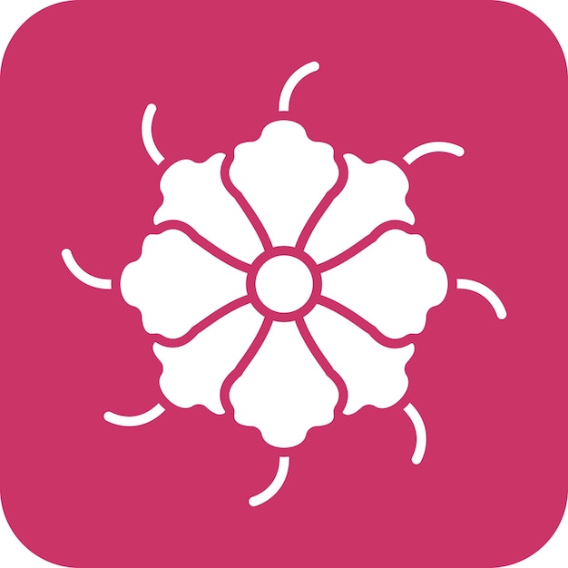 Diseño vectorial Estilo de icono de Dianthus con franjas