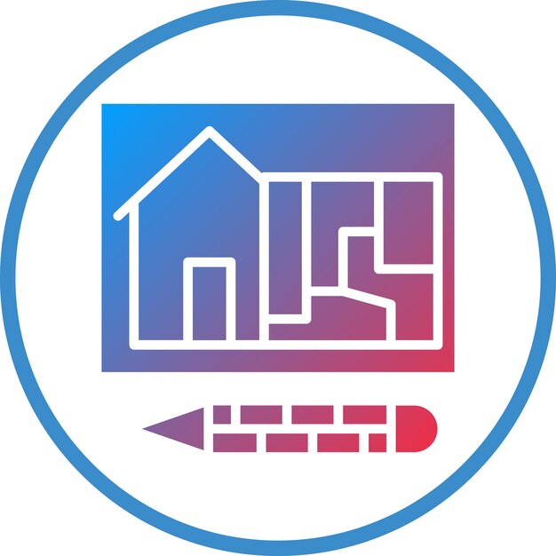 Diseño vectorial Estilo de icono de dibujo técnico