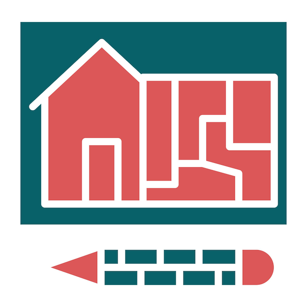 Diseño vectorial Estilo de icono de dibujo técnico