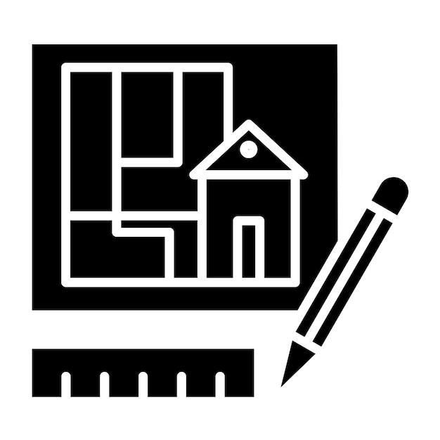 Diseño vectorial Estilo de icono de dibujo técnico