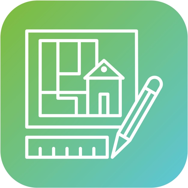 Diseño vectorial Estilo de icono de dibujo técnico