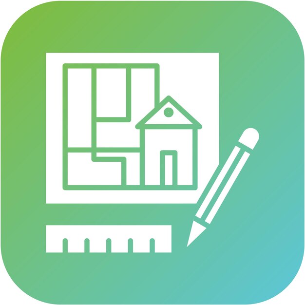 Diseño vectorial Estilo de icono de dibujo técnico