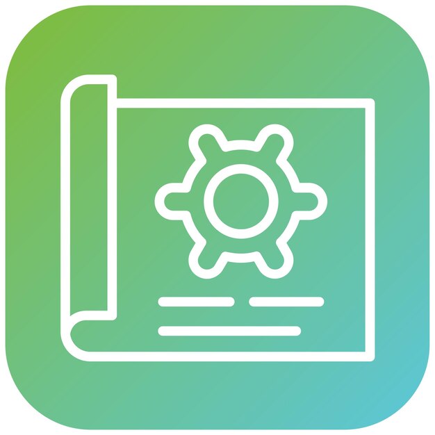 Diseño vectorial Estilo de icono de dibujo técnico