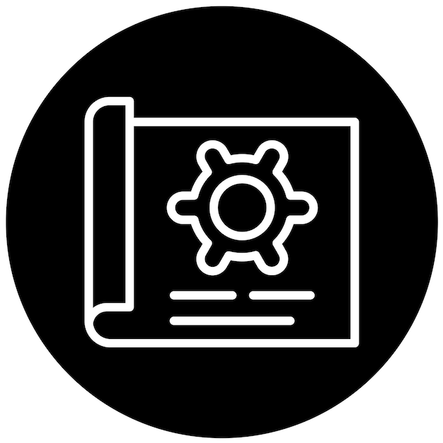 Diseño vectorial Estilo de icono de dibujo técnico