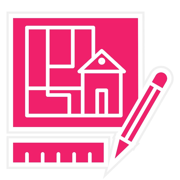 Diseño vectorial Estilo de icono de dibujo técnico