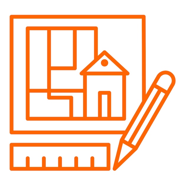 Diseño vectorial Estilo de icono de dibujo técnico