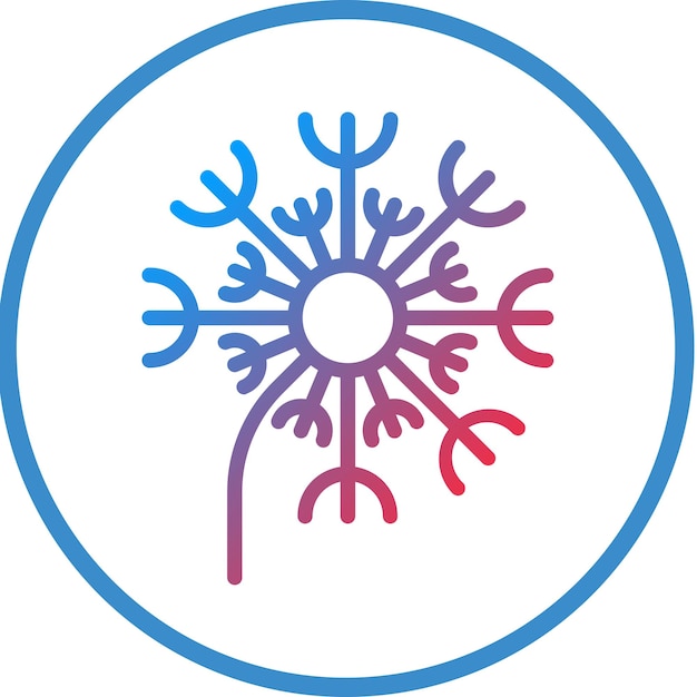 Diseño vectorial Estilo del icono del diente de león