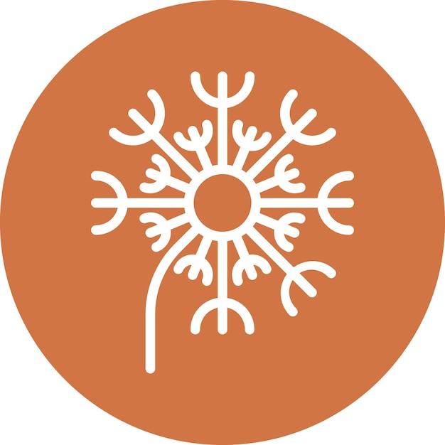 Diseño vectorial Estilo del icono del diente de león