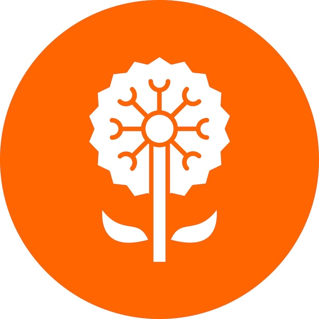 Diseño vectorial Estilo del icono del diente de león