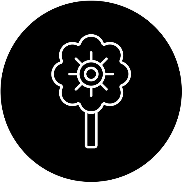 Diseño vectorial Estilo del icono del diente de león