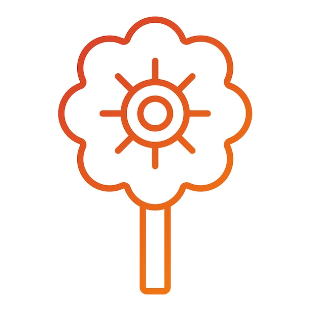 Diseño vectorial Estilo del icono del diente de león