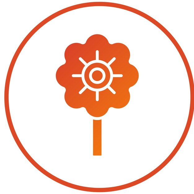 Diseño vectorial Estilo del icono del diente de león