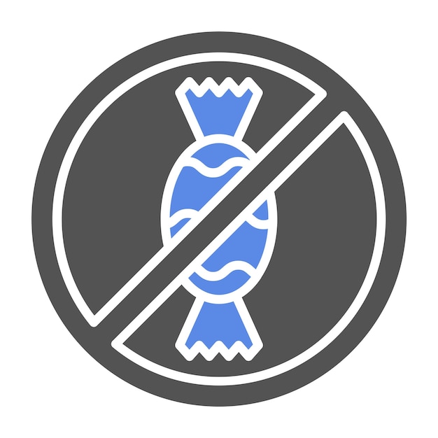 Diseño vectorial Estilo de icono de dieta para diabéticos