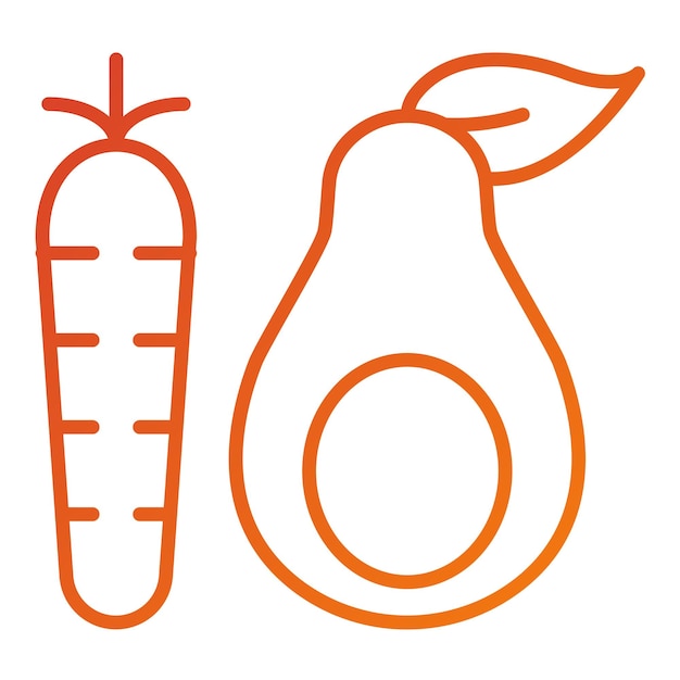 Diseño vectorial estilo de icono de dieta Lchf